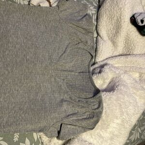 Gray Short Sleeve Top